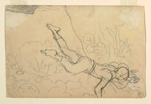 Dessin, "Plongeurs de conques", 1885-86 - Winslow Homer