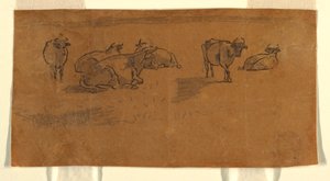Dessin, vaches dans un pâturage, vers 1872 - Winslow Homer