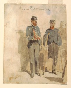 Dessin, "From Richmond" ; Deux soldats blessés, 1862 - Winslow Homer
