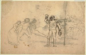 Dessin, Esquisse pour "The Wreck", une peinture à l