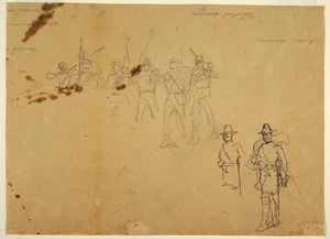 Dessin, esquisses de figures d