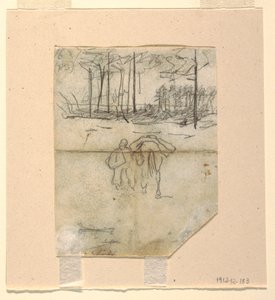 Dessin, soldat menant un cheval de bât, 1862 - Winslow Homer
