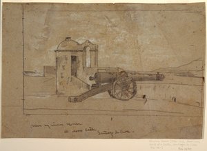 Dessin, étude pour "Projecteur, entrée du port, Santiago de Cuba", 1885 - Winslow Homer