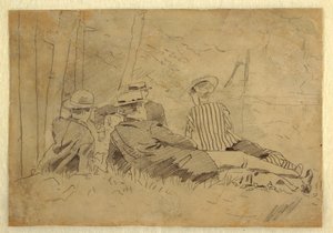 Dessin, étude pour "The Fishing Party", vers 1869 - Winslow Homer
