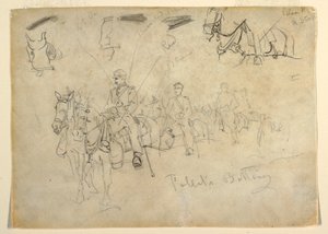 Dessin, Batterie Talbots, 1862 - Winslow Homer