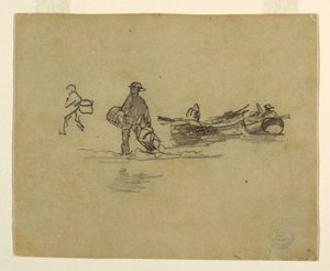 Dessin, deux pêcheurs, Angleterre, 1881-82 - Winslow Homer