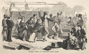 Arrivée des émigrants au quai de la Constitution, Boston, 1857