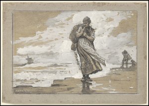 Fille de pêcheur avec un filet, 1882 - Winslow Homer