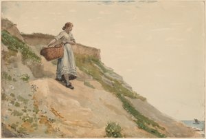 Fille portant un panier