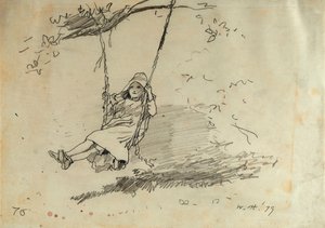 Fille sur une balançoire, 1879