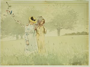 Filles se promenant dans un verger, 1879 - Winslow Homer