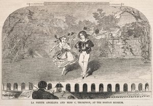 La Petite Angelina et Miss C. Thompson, au Boston Museum, 1859