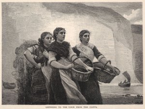 Listening to the Voice from the Cliffs, extrait du Century Magazine, novembre 1883 - Winslow Homer