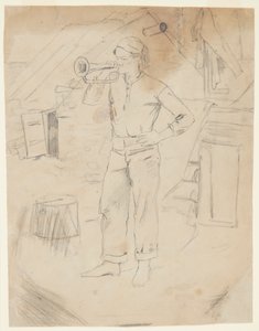 Homme Portant un Bonnet de Zouave