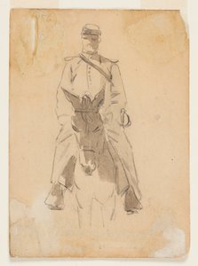 Officier et tête de cheval