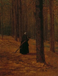 Vieille femme ramassant des broussailles - Winslow Homer