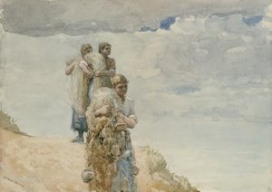 Sur la falaise, Cullercoats, vers 1881-82