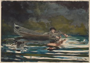 Esquisse pour « Chien de chasse et chasseur » - Winslow Homer