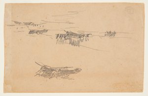 Croquis de doris sur des chariots - Winslow Homer