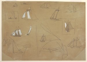 Esquisses de bateaux à voile - Winslow Homer
