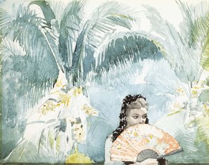 Jeune fille espagnole avec éventail, 1885 - Winslow Homer