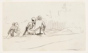 Vue arrière de deux canoës