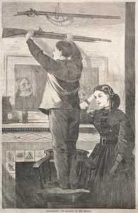 Jour de Thanksgiving - Accrocher le mousquet, 1865