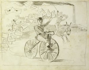 Le messager à vélo