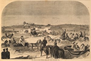 The Drive in the Central Park, New York, septembre 1860, extrait de Harper