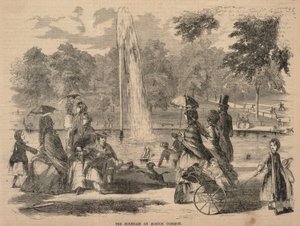 The Fountain on Boston Common, tiré du Pictorial Drawing-Room Companion de Ballou, 15 août 1857 - Winslow Homer