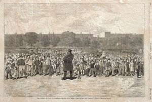 Le 4 juillet à Tompkins Square, New York - Les soldats arrivent, 1868