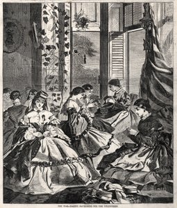 La Guerre - Fabrication de havelocks pour les volontaires, 1861 - Winslow Homer