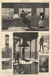 Tour de guet, coin des rues Spring et Varick, New York, de Harper