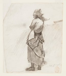 Femme regardant la mer, Cullercoats, Angleterre - Winslow Homer