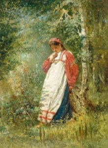 Jeune femme dans la forêt