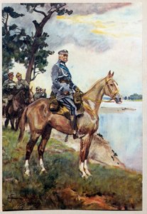 Portrait équestre du Maréchal Jozef Klemens Pilsudski sur son cheval favori Kasztanka - Wojciech Kossak