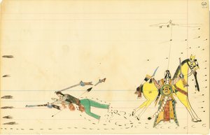 34. Loup hurlant avec soldat mort; 33. [page blanche]