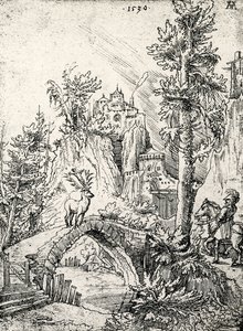 Saint Hubert devant le miracle du cerf