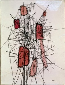Structure et sept taches rouges