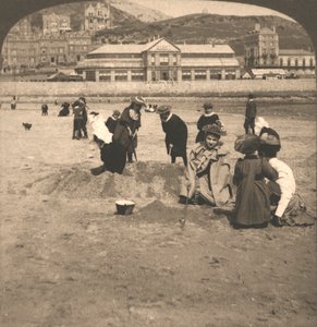 Sur la plage à Llandudno, Pays de Galles, 1894