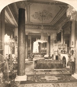 Le salon, résidence marine de la reine Victoria, Osborne House, I.O.W, 1900