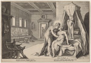 Apollon abusant de Leucothoé - Workshop of Hendrick Goltzius, after Hendrick Goltzius
