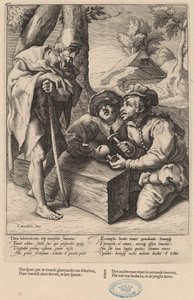 Ne dépensez pas vos économies trop tôt - Workshop of Hendrick Goltzius, after Karel van Mander I