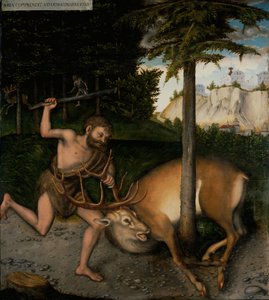Hercule et le cerf arcadien - workshop of Lucas Cranach the Elder