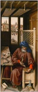 Annonciation Titre(s) alternatif(s) :   Retable de Mérode
panneau de droite : Saint Joseph charpentier - Workshop of Robert Campin