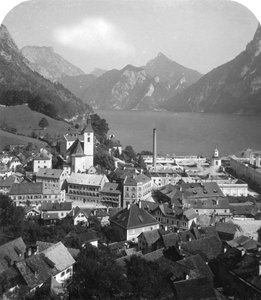 Ebensee et le lac Traun, Salzkammergut, Autriche, c1900s