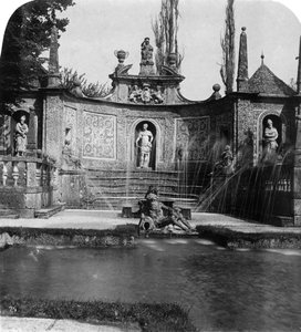 Fontaine, Château de Hellbrunn, Salzbourg, Autriche, vers 1900