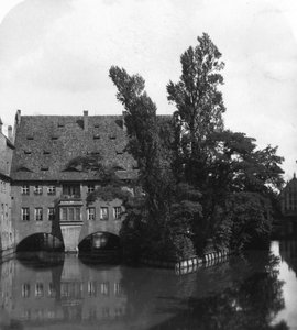 Hôpital du Saint-Esprit, Nuremberg, Bavière, Allemagne, c1900s