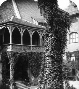 Tilleul dans une cour, Nuremberg, Bavière, Allemagne, vers 1900
