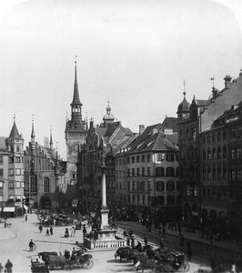 Marienplatz, Munich, Allemagne, c1900